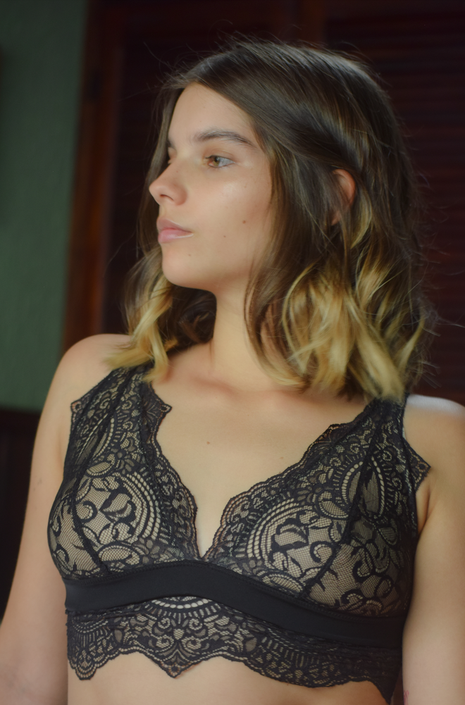 Midnight Bloom Bra