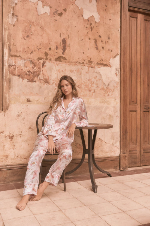 Coral Cassia Pant Sleeping Set