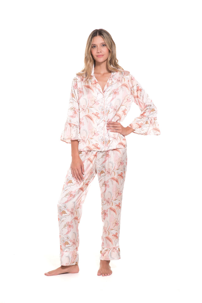 Coral Cassia Pant Sleeping Set